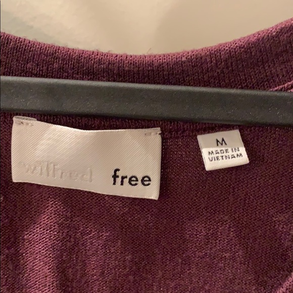 Aritzia Wilfred Burgundy Long Sleeve Top - Picture 2 of 2